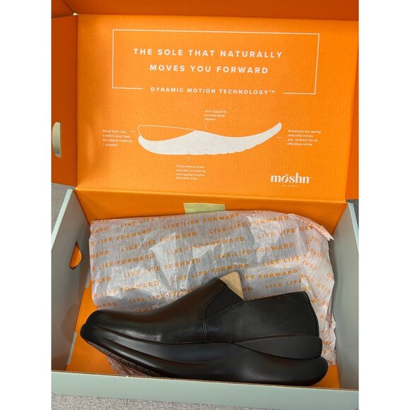 Moshn 'Verve' Comfort Rocker Bottom Slip-Resistant Leather Clog women’s Sz 7m - Picture 11 of 12